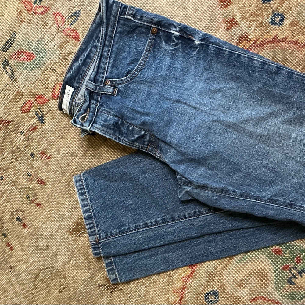 LOFT Blue Straight Jeans Classic Denim Style